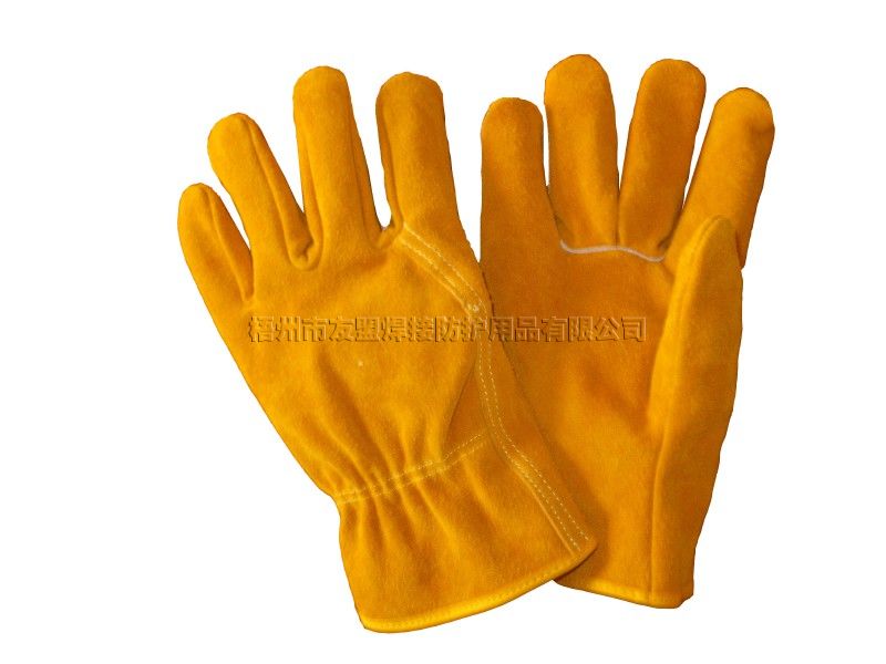 金黄色机械师手套(友盟焊接防护)