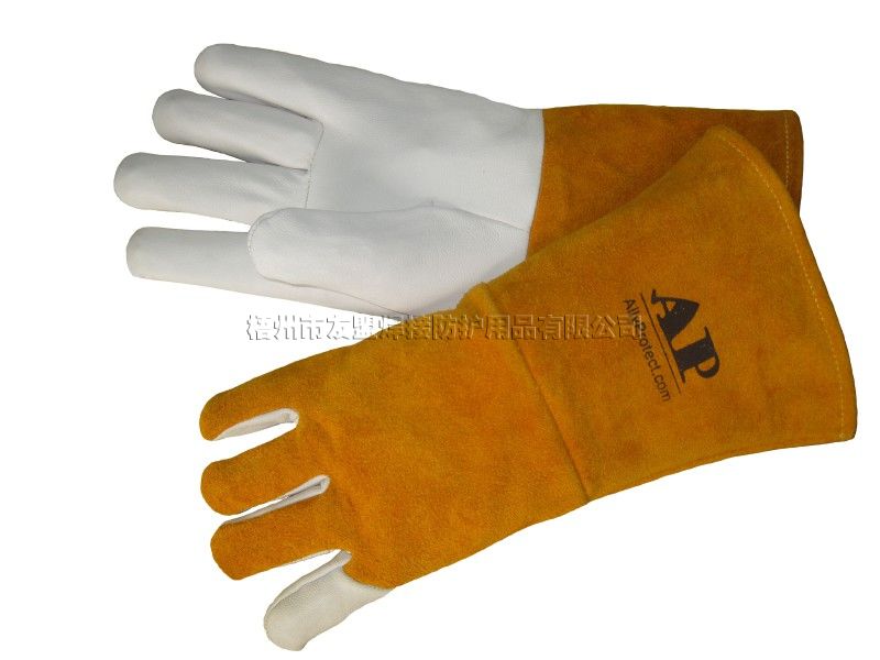 上等羊青长袖筒TIG手套(友盟焊接防护)